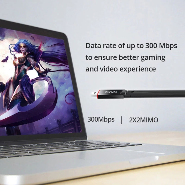 Tenda U6 Portable 300Mbps Wireless USB WiFi Adapter External Receiver Network Card with 6dBi External Antenna, U6 Tenda U6 Portable 300Mbps Wireless USB WiFi Adapter External Receiver Network Card with 6dBi External Antenna, U6